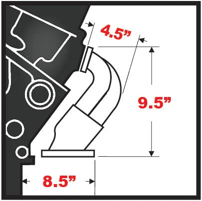 Hedman Hedders Black Stainless Hedman Block Hugger Headers For GM LS Engines 62523 - Back View