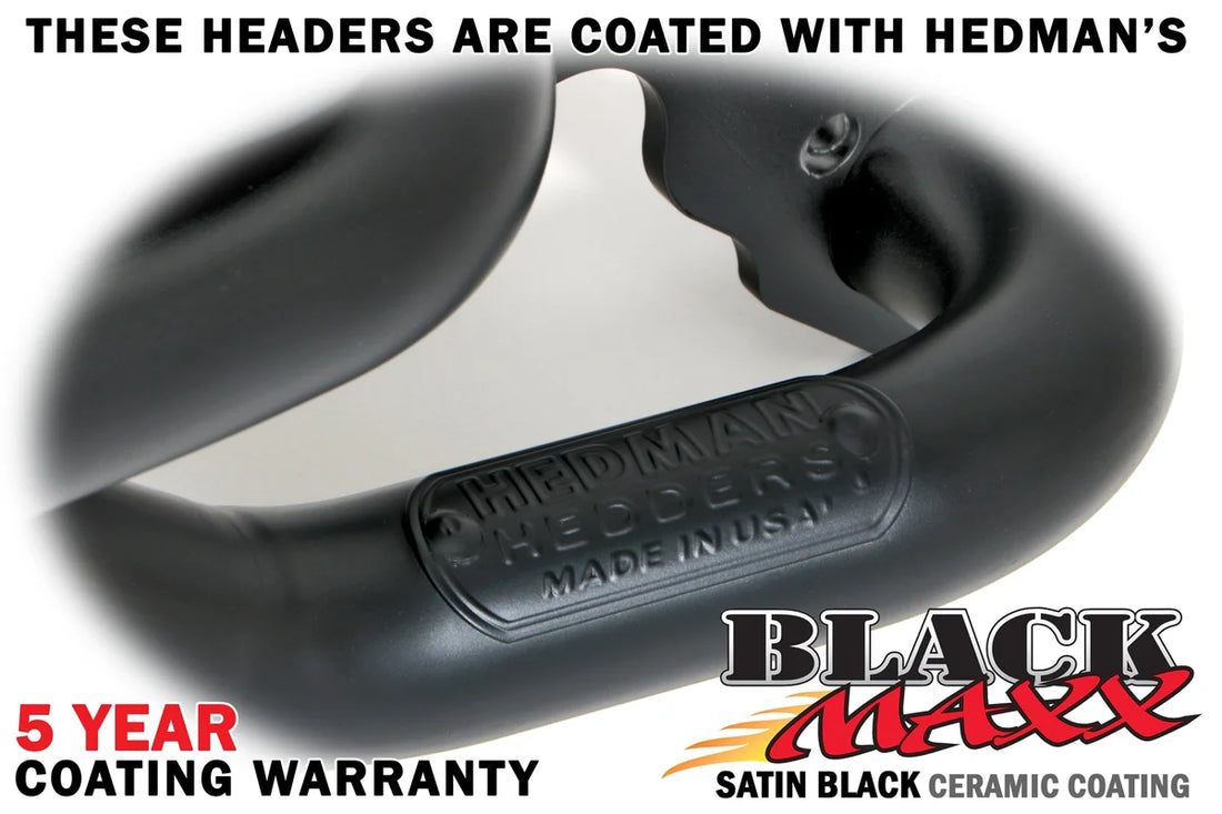 Hedman Hedders Black Stainless Long-Tube Headers For 1967-81 Camaro with 283-400 62273 - Side View