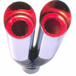 Load image into Gallery viewer, Hedman Hedders Dual Resonator HOT TIPS Exhaust Tip; 2-1/4 in. System; 2-1/4 in. Out-CHROME - Main Product View