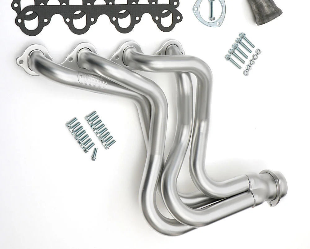 Hedman Hedders HD Silver Long Headers 89348 fits 1983-1987 Ford F-250 / F-350 - Installation View