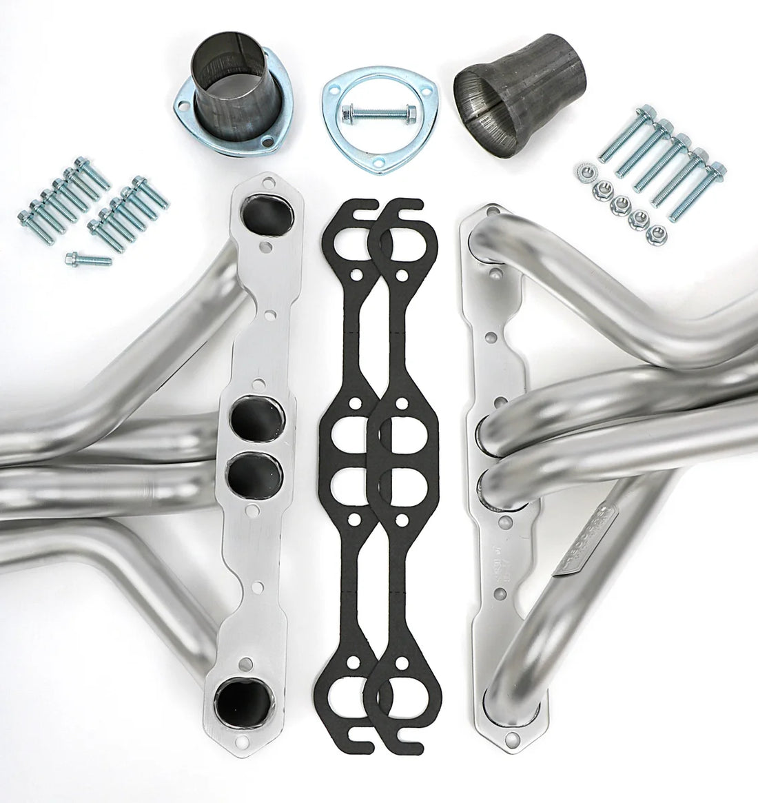 Hedman Hedders HD Silver Long-Tube Headers 69830 fits 1967-1991 Gm Trucks 283-400 4WD - Installation View