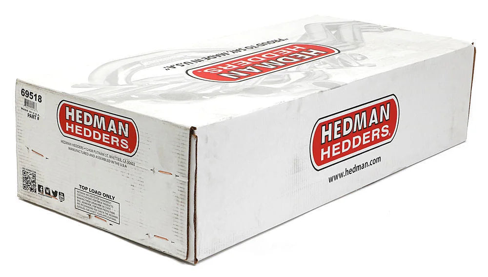 Hedman Hedders H.D. Silver Long-Tube Swap Headers 69518 fits 1980-1983 Jeep CJ5 / CJ7 - Side View