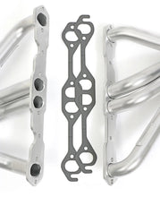 Load image into Gallery viewer, Hedman Hedders H.D. Silver Long-Tube Swap Headers 69518 fits 1980-1983 Jeep CJ5 / CJ7 - Back View