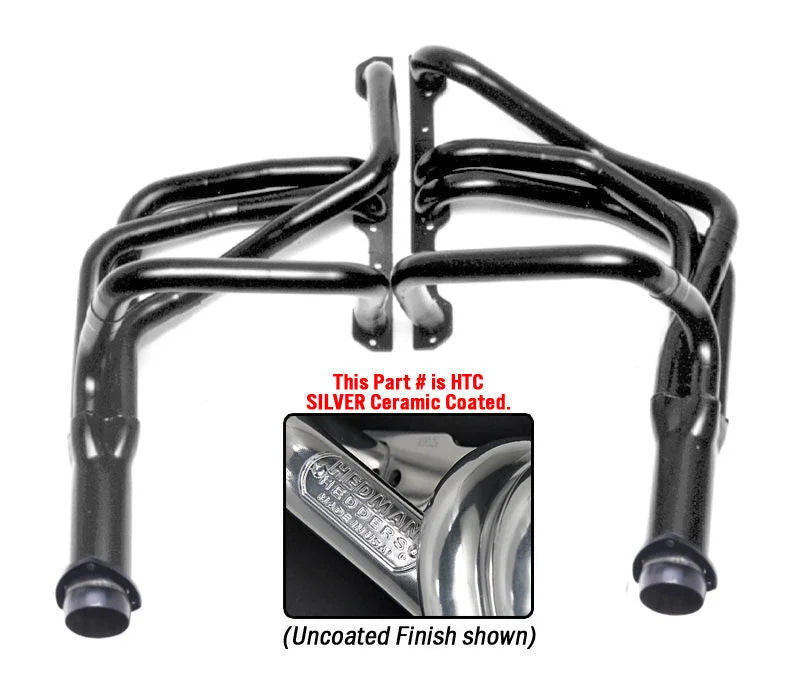 Hedman Hedders HTC Coated Headers; 1-5/8 in. Tube Dia; 3 in. Coll; FULL LENGTH Design 68346 fits 1971-1977 Chevrolet / Old...
