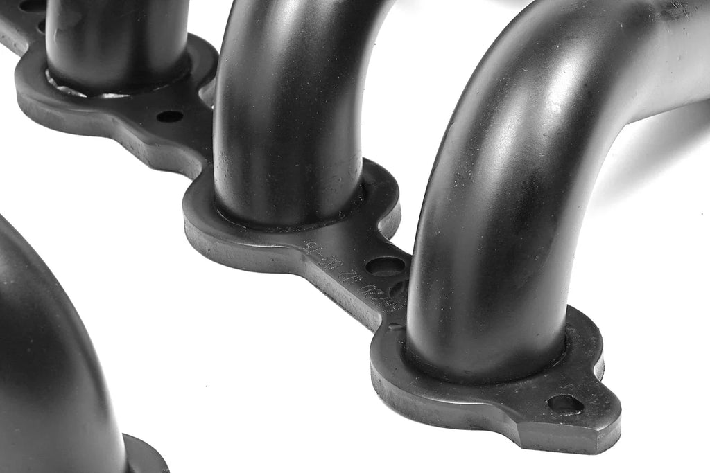 Hedman Hedders LS SWAP HEADERS; MID LENGTH; UNCOATED fits 1970-1981 Chevrolet Camaro / Pontiac Firebird LS Swap - Back View