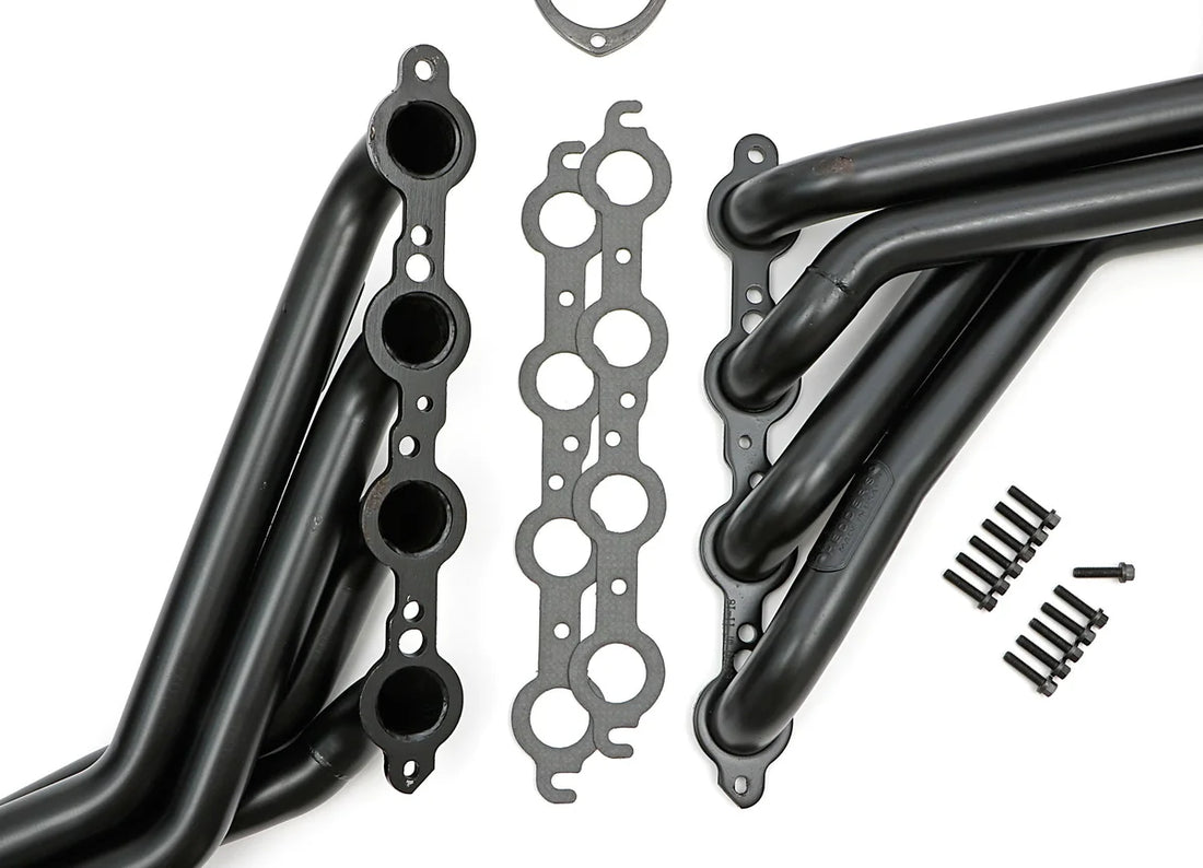 Hedman Hedders Long-Tube LS Swap Headers 68150 fits 1968-1972 Chevrolet Chevelle / EL CAMINO - Back View