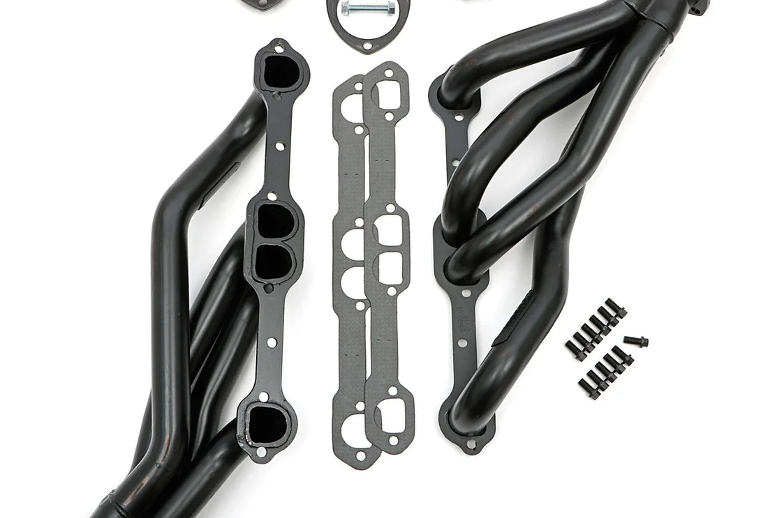 Hedman Hedders Mid-Length D-Port Headers 68609 fits 1967-1981 Chevrolet Camaro / Nova / G-Body 283-400 - Installation View