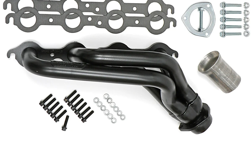 Hedman Hedders Mid-Length LS Engine Swap Headers 69040 fits Chevrolet S10 / GMC S15 2WD - Installation View