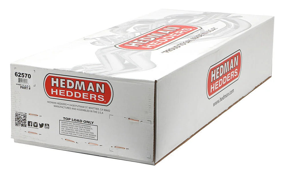 Hedman Hedders STAINLESS Headers 1-3/4 in. LONG TUBES UNCOATED 62570 fits 2010-2015 Chevrolet Camaro - Side View