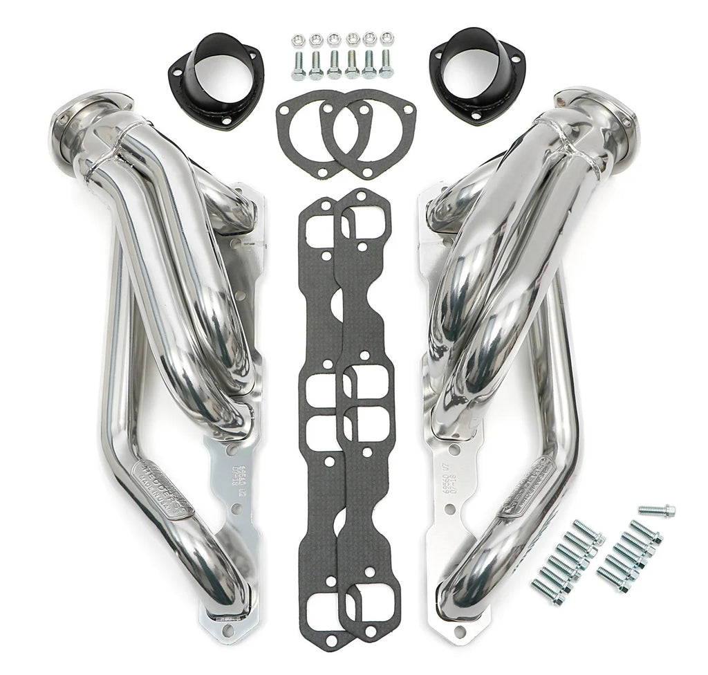 Hedman Hedders Silver 1-3/4 in Mid-Length Swap Headers fits 1982-2004 Chevrolet / GMC / Isuzu Sb Chevy 2WD - Main Product ...