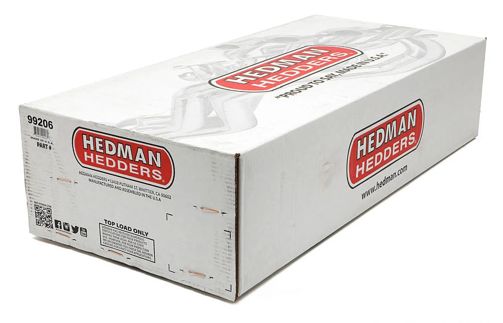 Hedman Hedders Silver 1-5.8 in. Long-Tube Headers 99206 fits 1972-1983 Jeep CJ5 / 1972-1975 Jeep CJ6 / 1976-1986 Jeep CJ7 - Side Vi...