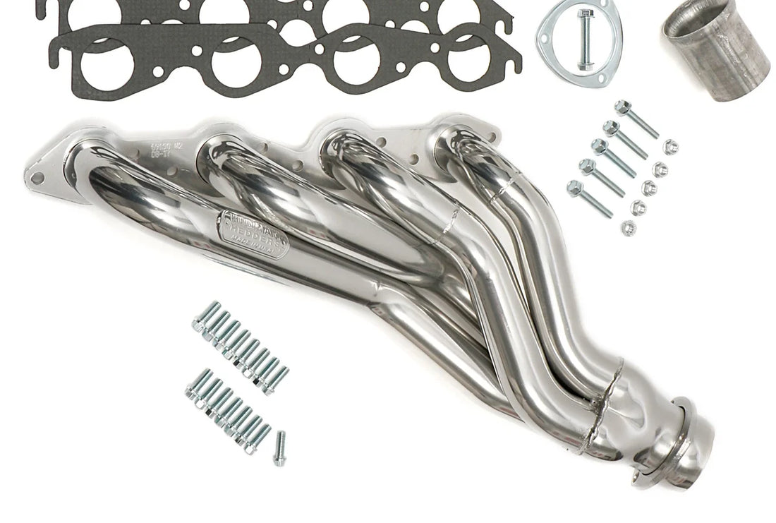 Hedman Hedders Silver 2 in Mid-Length Headers fits 1967-1991 Chevrolet / GMC 396-502 2WD - Installation View