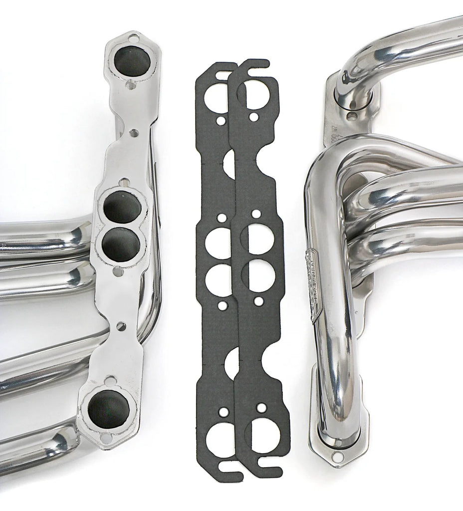 Hedman Hedders Silver Long-Tube Headers 283-400 fits 1967-1969 1975-1980 Chevrolet / GMC 2WD / 4WD Trucks / Suvs - Back View