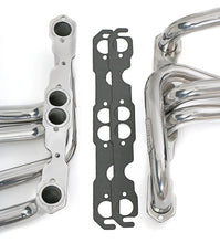 Load image into Gallery viewer, Hedman Hedders Silver Long-Tube Headers 283-400 fits 1967-1969 1975-1980 Chevrolet / GMC 2WD / 4WD Trucks / Suvs - Back View