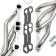 Load image into Gallery viewer, Hedman Hedders Silver Mid-Length D-Port Headers 66609 fits 1967-1981 Chevrolet Camaro / G-Body 283-400 - Back View