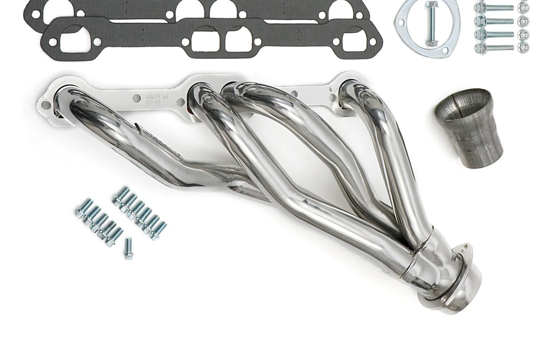 Hedman Hedders Silver Mid-Length D-Port Headers 66609 fits 1967-1981 Chevrolet Camaro / G-Body 283-400 - Installation View