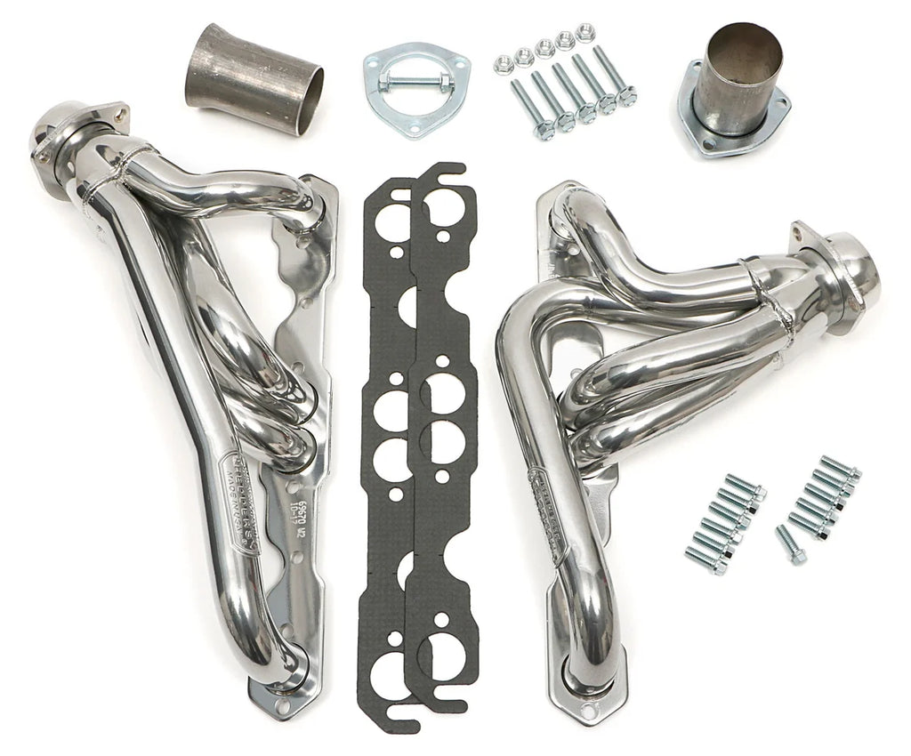 Hedman Hedders Silver Mid-Length Swap Headers For SB Chevy fits 1980-1983 Jeep CJ5 / 1980-1983 Jeep CJ7 / Jeep CJ - Main P...