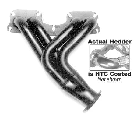 Hedman Hedders Silver Short-Tube Header for 75-88 Toyota 2WD/4WD Pickup, Celica Non-EFI 20R/22R 39406 - Main Product View