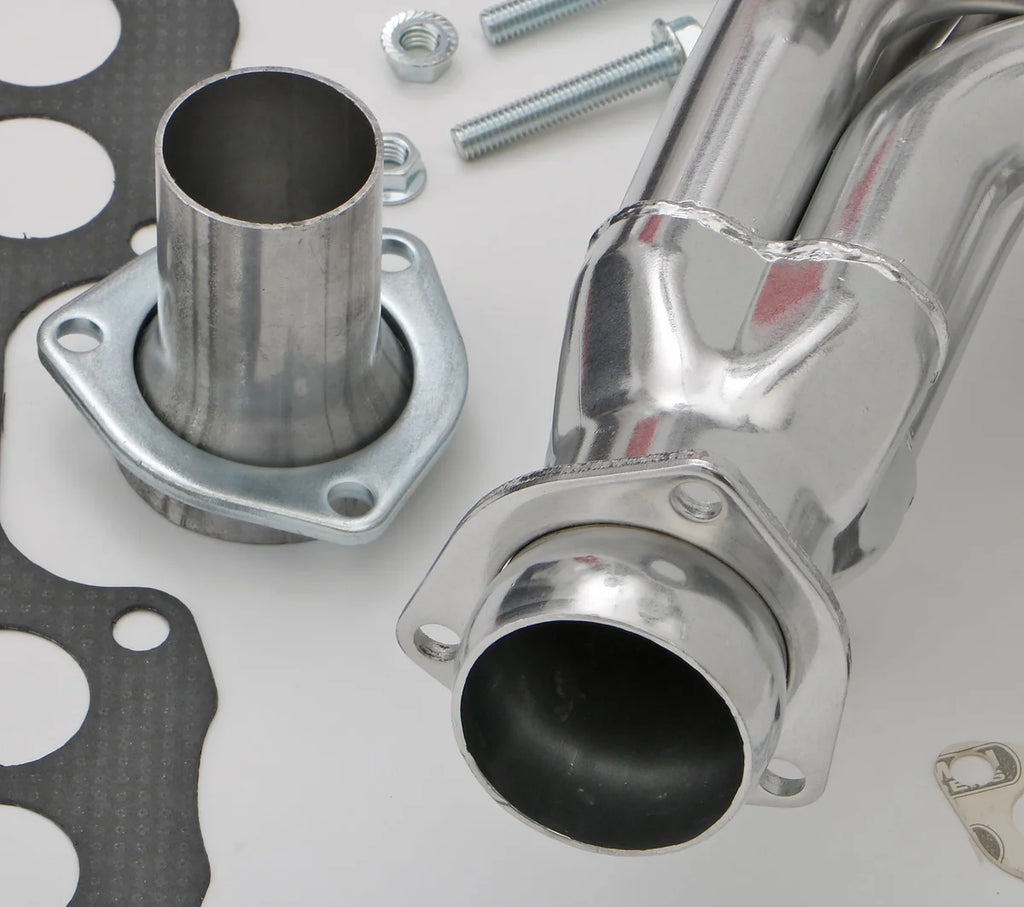 Hedman Hedders Silver Short-Tube Header for 85-88 Toyota 2WD/4WD Pickup Trucks with 22REC (EFI) 39496 - Side View