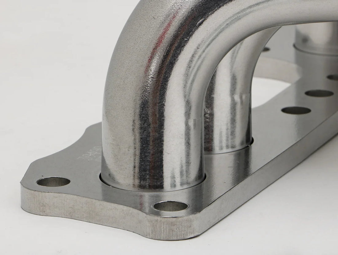 Hedman Hedders Silver Short-Tube Header for 85-88 Toyota 2WD/4WD Pickup Trucks with 22REC (EFI) 39496 - Back View