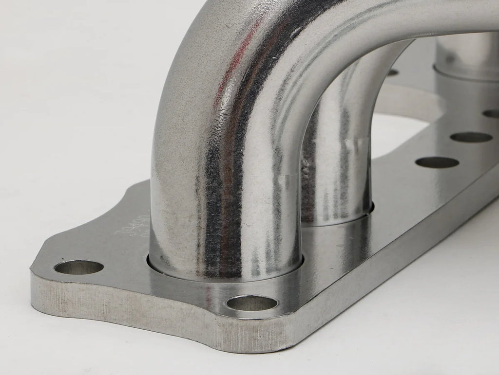 Hedman Hedders Silver Short-Tube Header for 85-88 Toyota 2WD/4WD Pickup Trucks with 22REC (EFI) 39496 - Back View