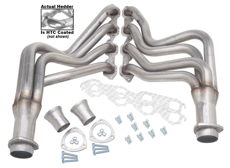 Hedman Hedders Silver Stainless Long-tube Headers For 64-77 Chevelle w/396-502 62196 - Main Product View