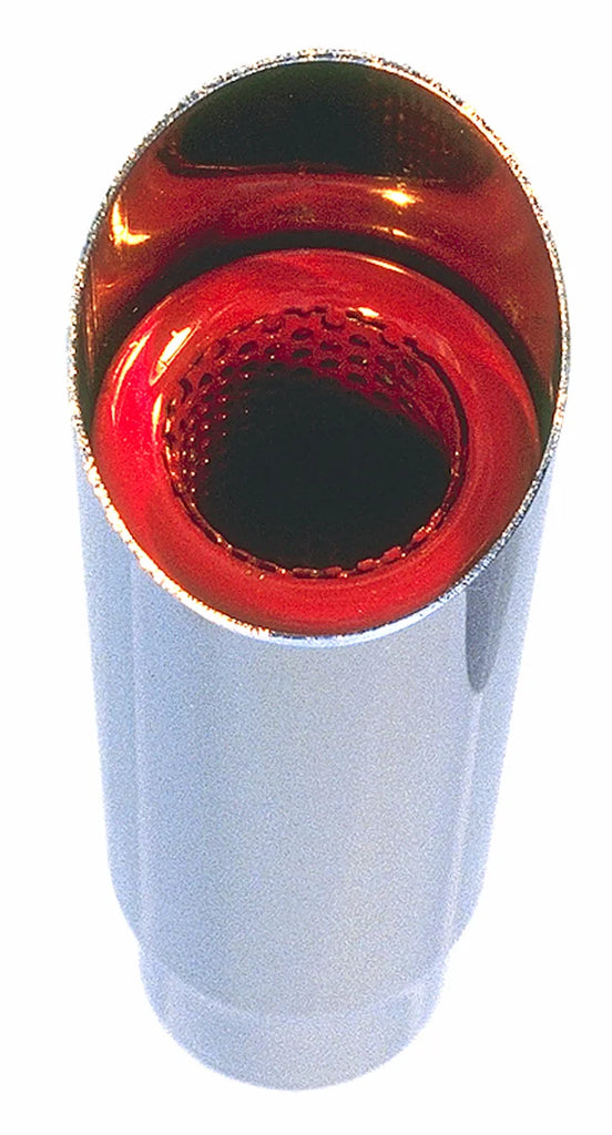 Hedman Hedders Single Resonator HOT TIPS Exhaust Tip; 2 in. System; 2-1/4 in. Out-CHROME - Main Product View