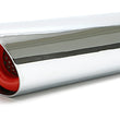 Load image into Gallery viewer, Hedman Hedders Single Resonator HOT TIPS Exhaust Tip; 2-1/4 in. System; 2-1/4 in. Out.- CHROME - Back View