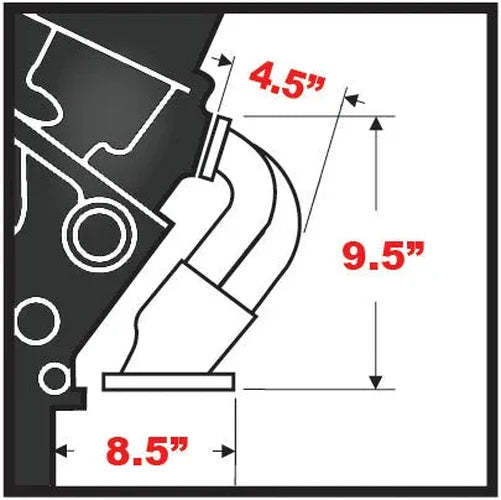Hedman Hedders Stainless Hedman Block Hugger Headers For GM LS Engines 62520 - Back View