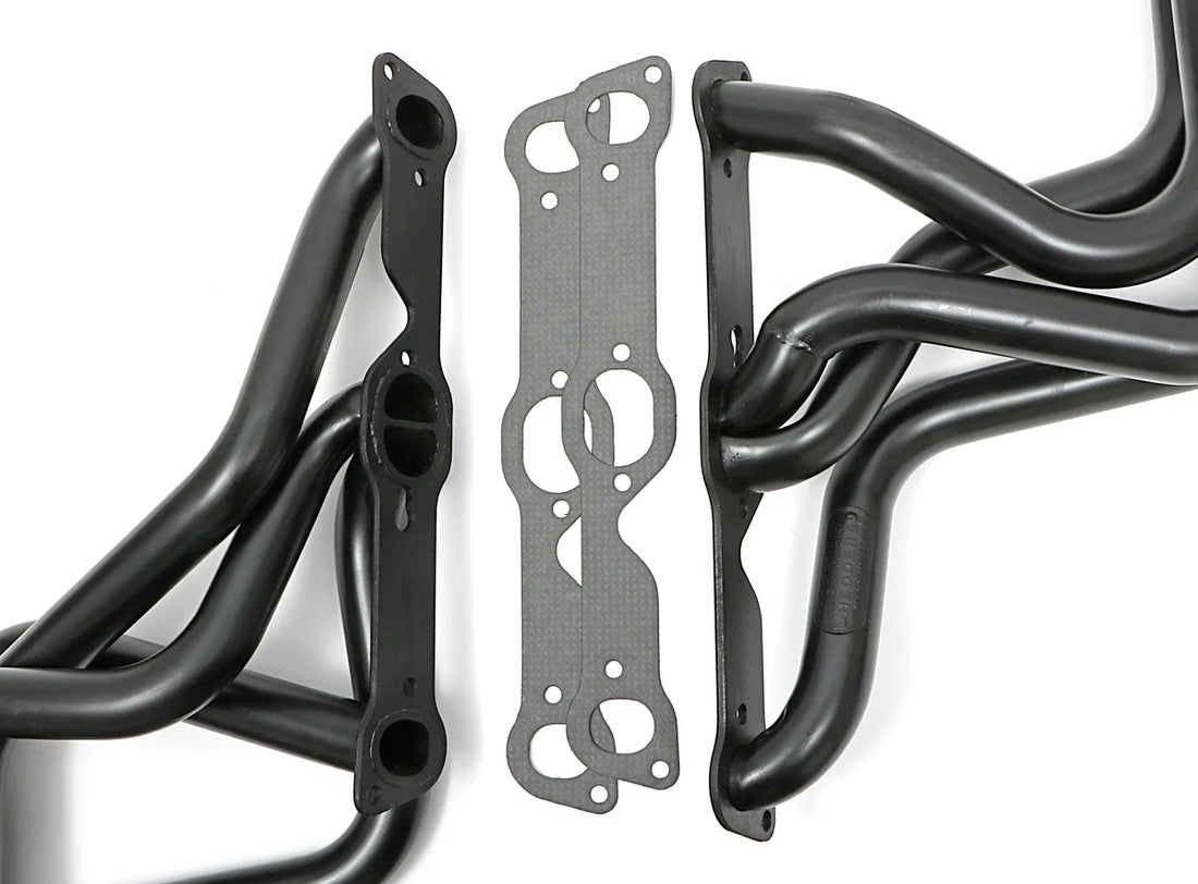 Hedman Hedders Standard Uncoated Headers; 1-3/4 in. Tube Dia.; 3 in. Coll.; FULL LENGTH Design 28150 - Side View