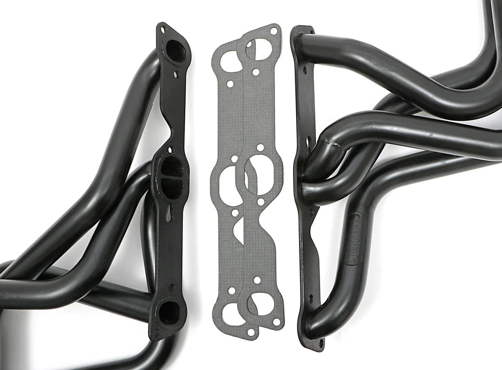 Hedman Hedders Standard Uncoated Headers; 1-3/4 in. Tube Dia.; 3 in. Coll.; FULL LENGTH Design 28150 - Side View