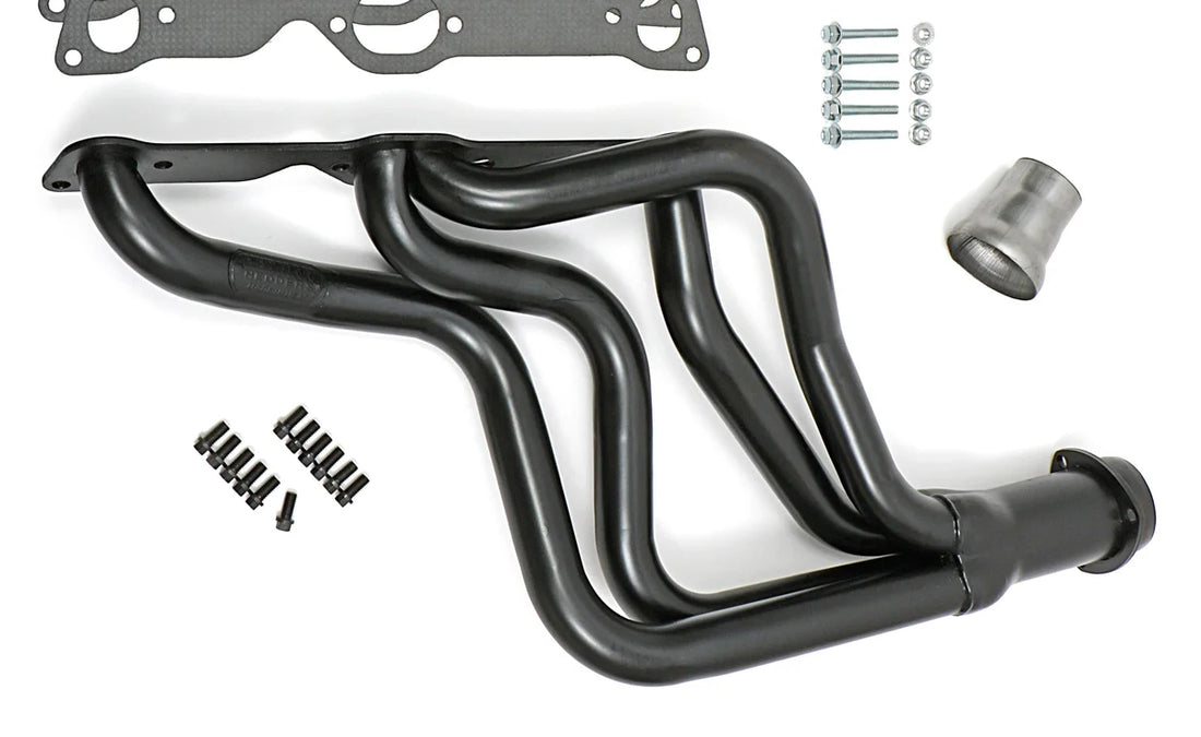 Hedman Hedders Standard Uncoated Headers; 1-3/4 in. Tube Dia.; 3 in. Coll.; FULL LENGTH Design - Installation View