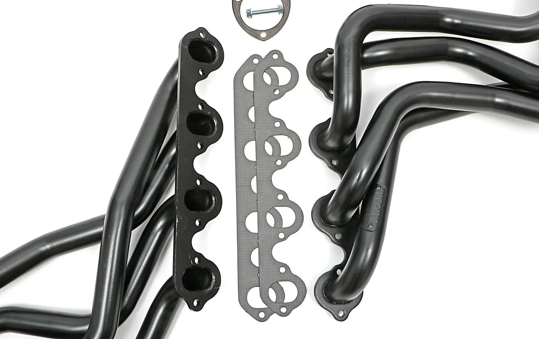 Hedman Hedders Standard Uncoated Headers; 1-3/4 in. Tube Dia.; 3 in. Coll.; FULL LENGTH Design fits 1983-1987 Ford F-250 /...
