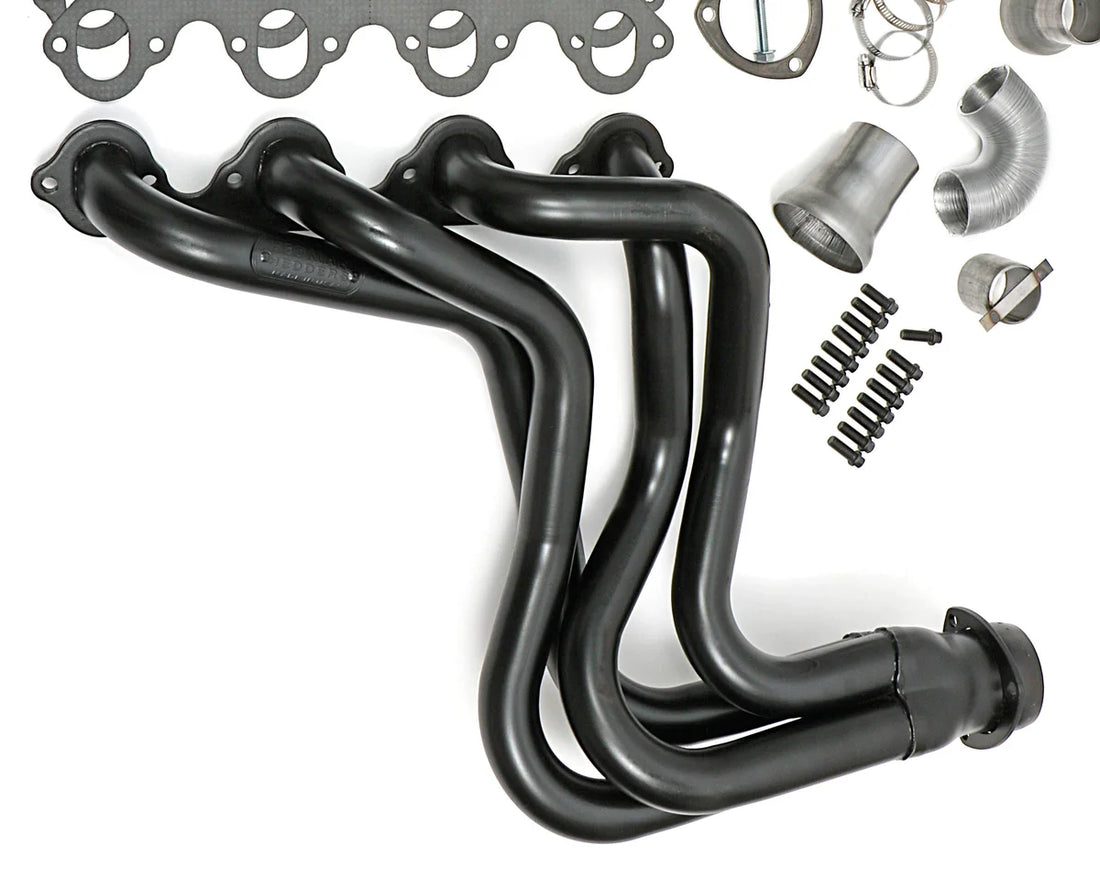 Hedman Hedders Standard Uncoated Headers; 1-3/4 in. Tube Dia.; 3 in. Coll.; FULL LENGTH Design fits 1983-1987 Ford F-250 /...