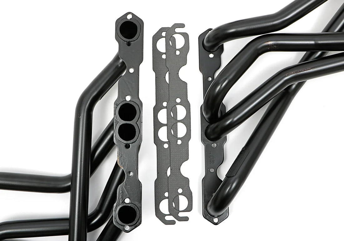 Hedman Hedders Standard Uncoated Headers; 1-5/8 in. Tube Dia.; 3 in. Coll.; FULL LENGTH Design 68270 - Back View