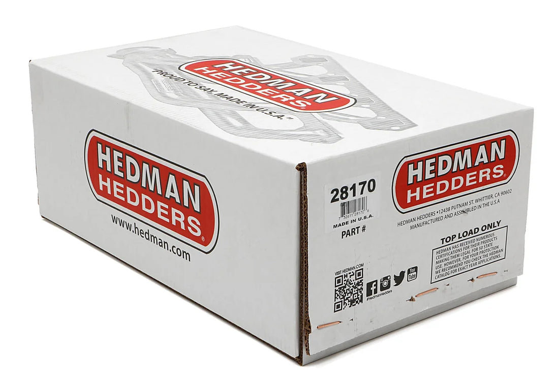 Hedman Hedders Standard Uncoated Headers; 1-5/8 in. Tube Dia.; 2-1/2 in. Coll.; SHORTY Design - Additional View 7