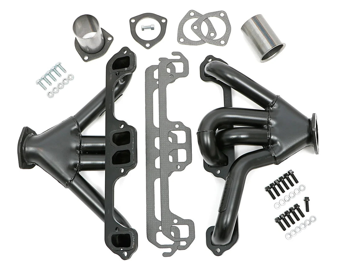 Hedman Hedders Tight-Tubes Headers For Street Rods w/318-360 fits 1967-1974 Dodge / Plymouth A-Body - Back View