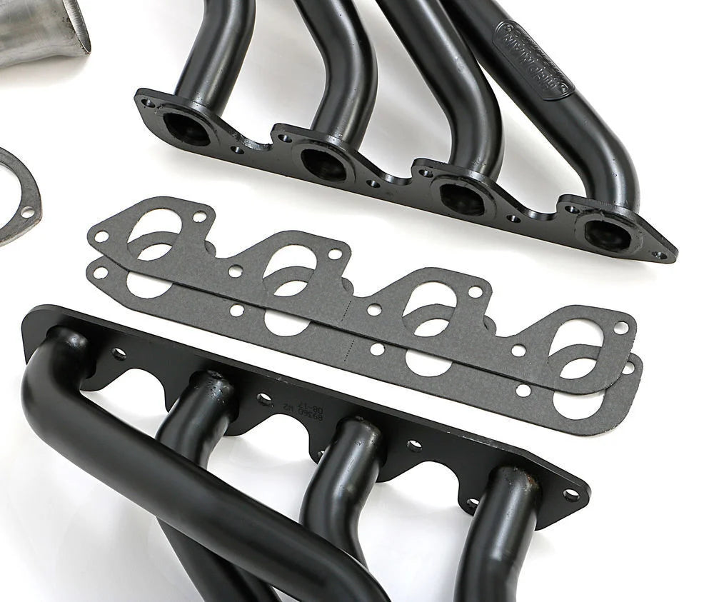 Hedman Hedders Uncoated 1-5/8 in. Long Headers 89360 fits 1977-1979 Ford Bronco / F-150 / F-250 / F-350 - Back View