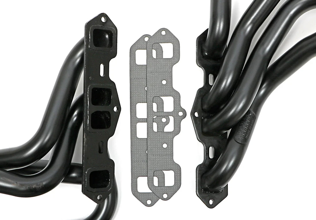Hedman Hedders Uncoated Long-Tube EO Headers for 68-76 Olds 442, Cutlass, F85 w/Olds 400-455 - Back View