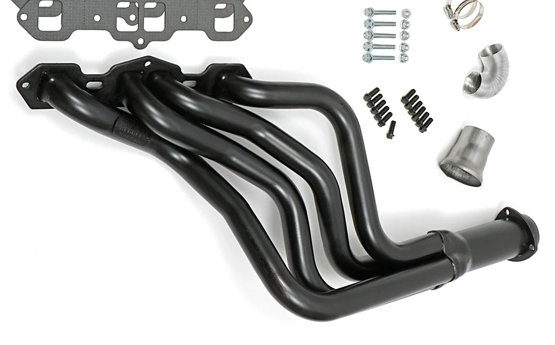 Hedman Hedders Uncoated Long-Tube EO Headers for 68-76 Olds 442, Cutlass, F85 w/Olds 400-455 - Installation View