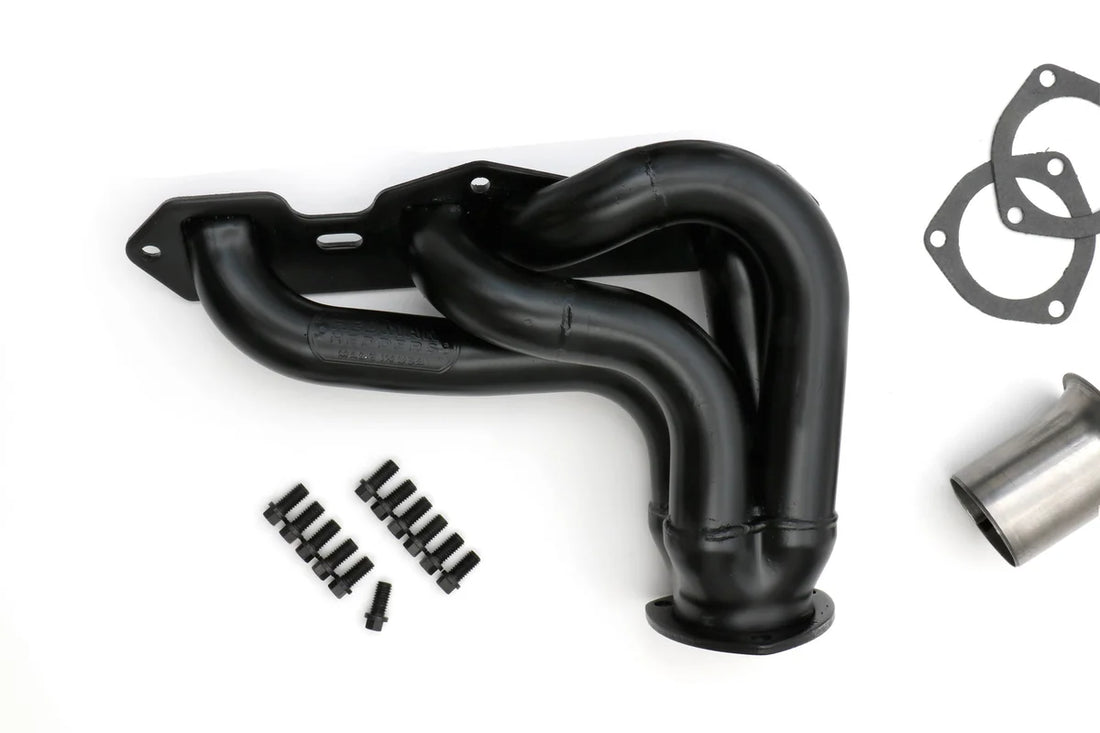 Hedman Hedders Uncoated Short Tube Headers for '68-77 Olds 442, Cutlass, F85 w/260-403 Engine 58160 - Back View