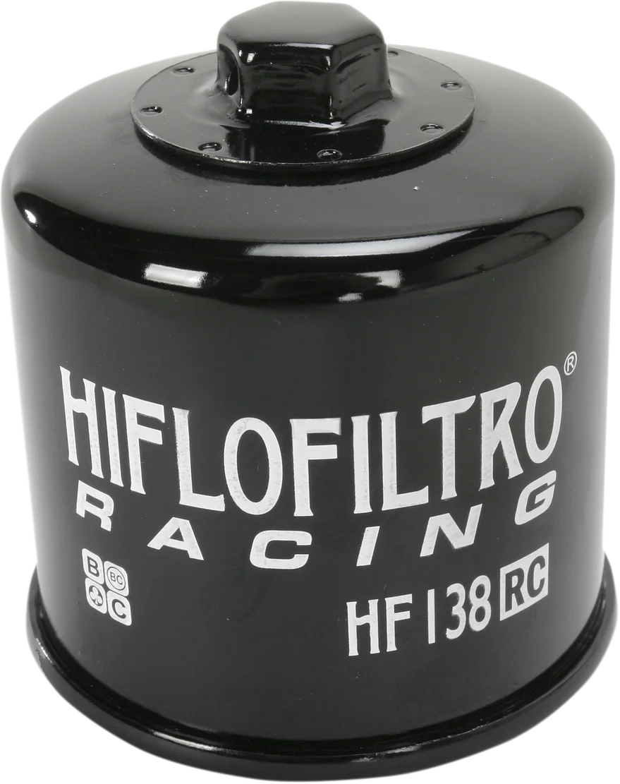 Hiflofiltro Racing Oil Filter - Black HF204RC - Side View