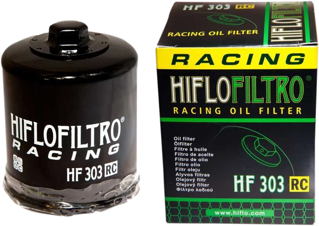 Hiflofiltro Racing Oil Filter - Black HF303RC - Side View