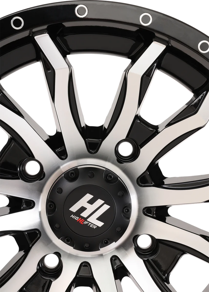 High Lifter Products Wheel - HL21 - Front/Rear - Gloss Black w/Machined - 14x7 - 4/137 - 4+3 (+10 mm) 14HL21-1137 - Side View