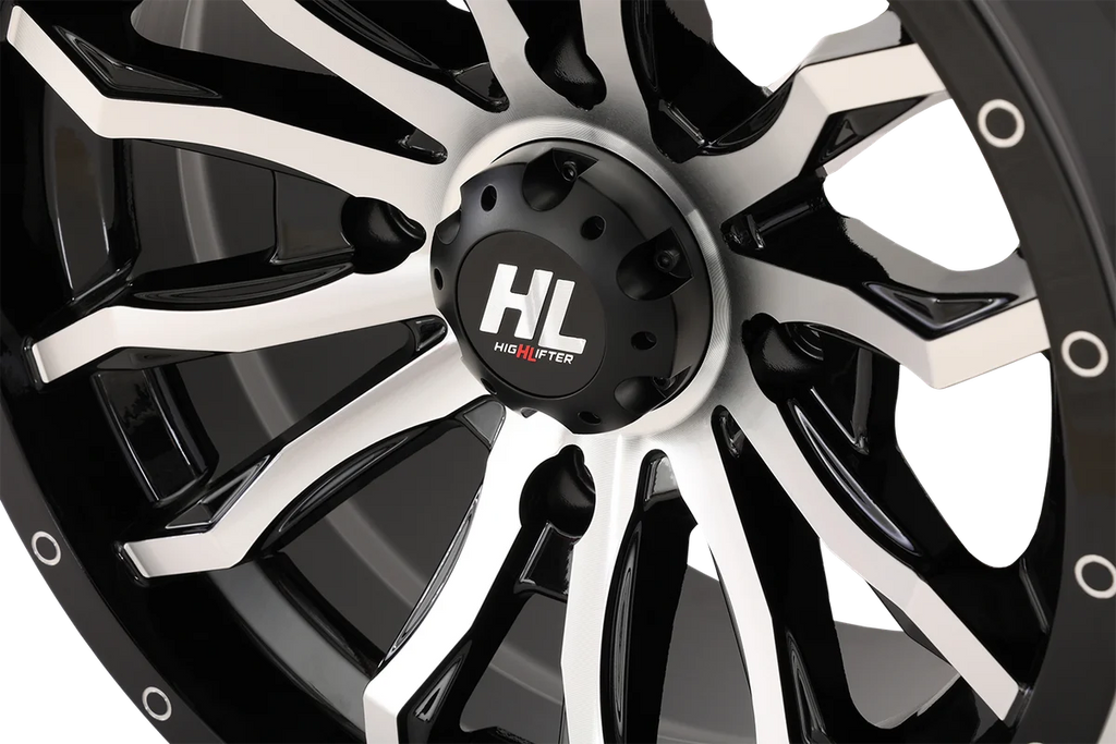 High Lifter Products Wheel - HL21 - Front/Rear - Gloss Black w/Machined - 14x7 - 4/156 - 4+3 (+10 mm) 14HL21-1156 - Back View