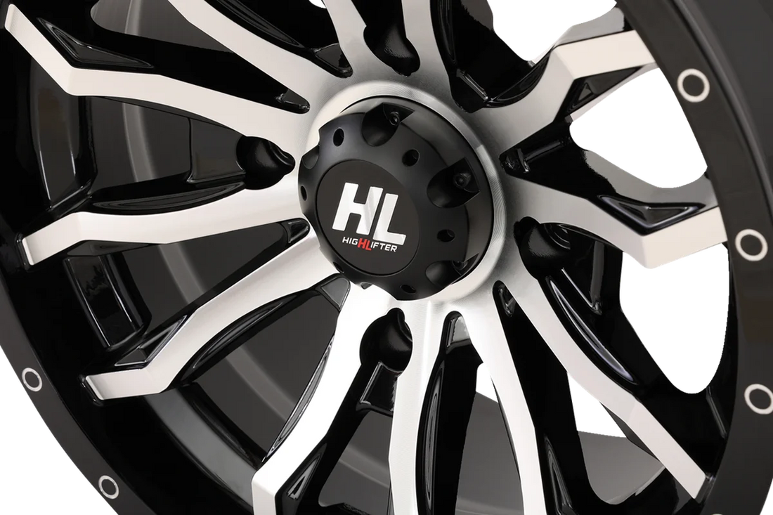 High Lifter Products Wheel - HL21 - Front/Rear - Gloss Black w/Machined - 22x7 - 4/137 - 4+3 (+10 mm) 22HL21-1137 - Side View