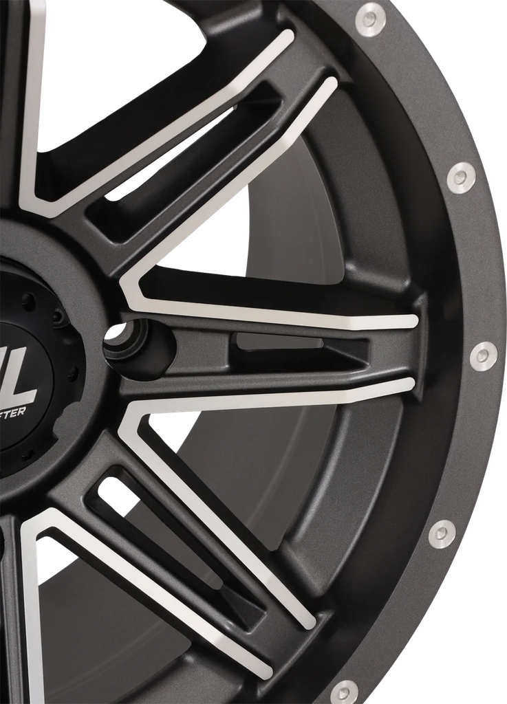 High Lifter Products Wheel - HL22 - Front/Rear - Gloss Black w/Machined - 14x7 - 4/156 - 4+3 (+10 mm) 14HL22-1156 - Side View