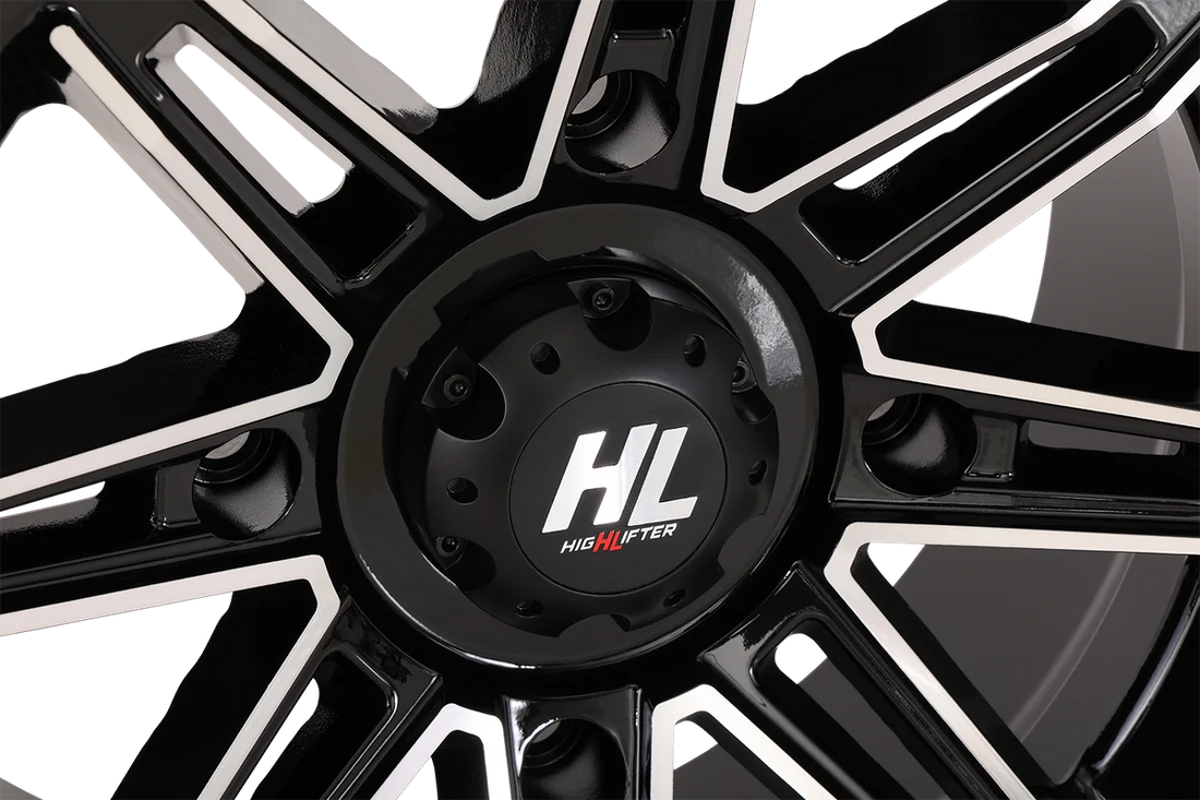 High Lifter Products Wheel - HL22 - Front/Rear - Gloss Black w/Machined - 14x7 - 4/156 - 4+3 (+10 mm) 14HL22-1156 - Back View