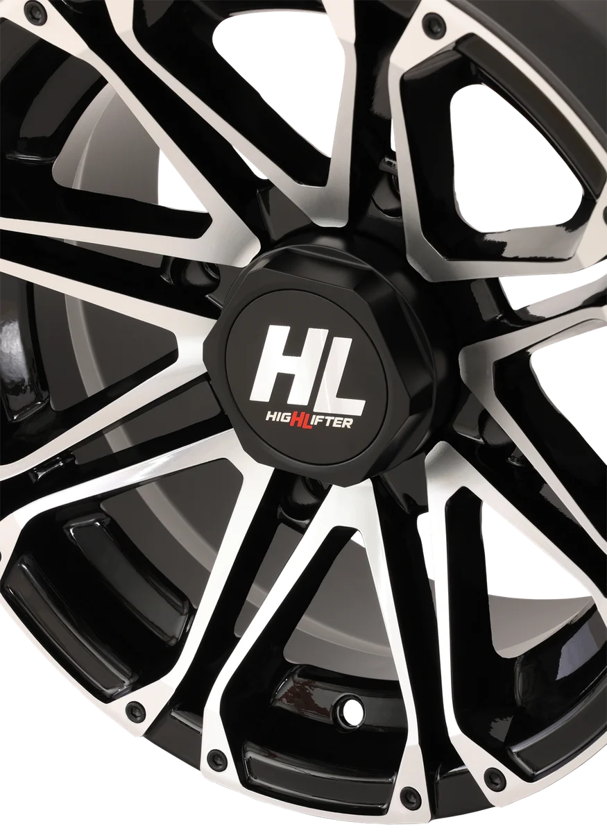 High Lifter Products Wheel - HL3 - Front/Rear - Gloss Black w/Machined - 14x7 - 4/137 - 4+3 (+10 mm) 14HL03-1137 - Side View