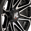 Load image into Gallery viewer, High Lifter Products Wheel - HL3 - Front/Rear - Gloss Black w/Machined - 14x7 - 4/137 - 4+3 (+10 mm) 14HL03-1137 - Back View